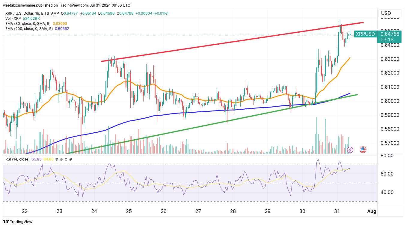 XRP price chart.