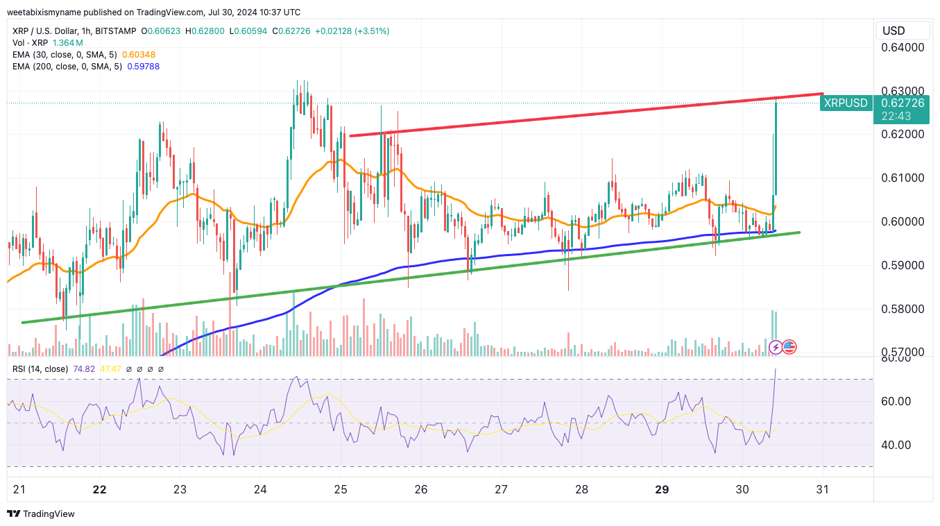 XRP price chart.