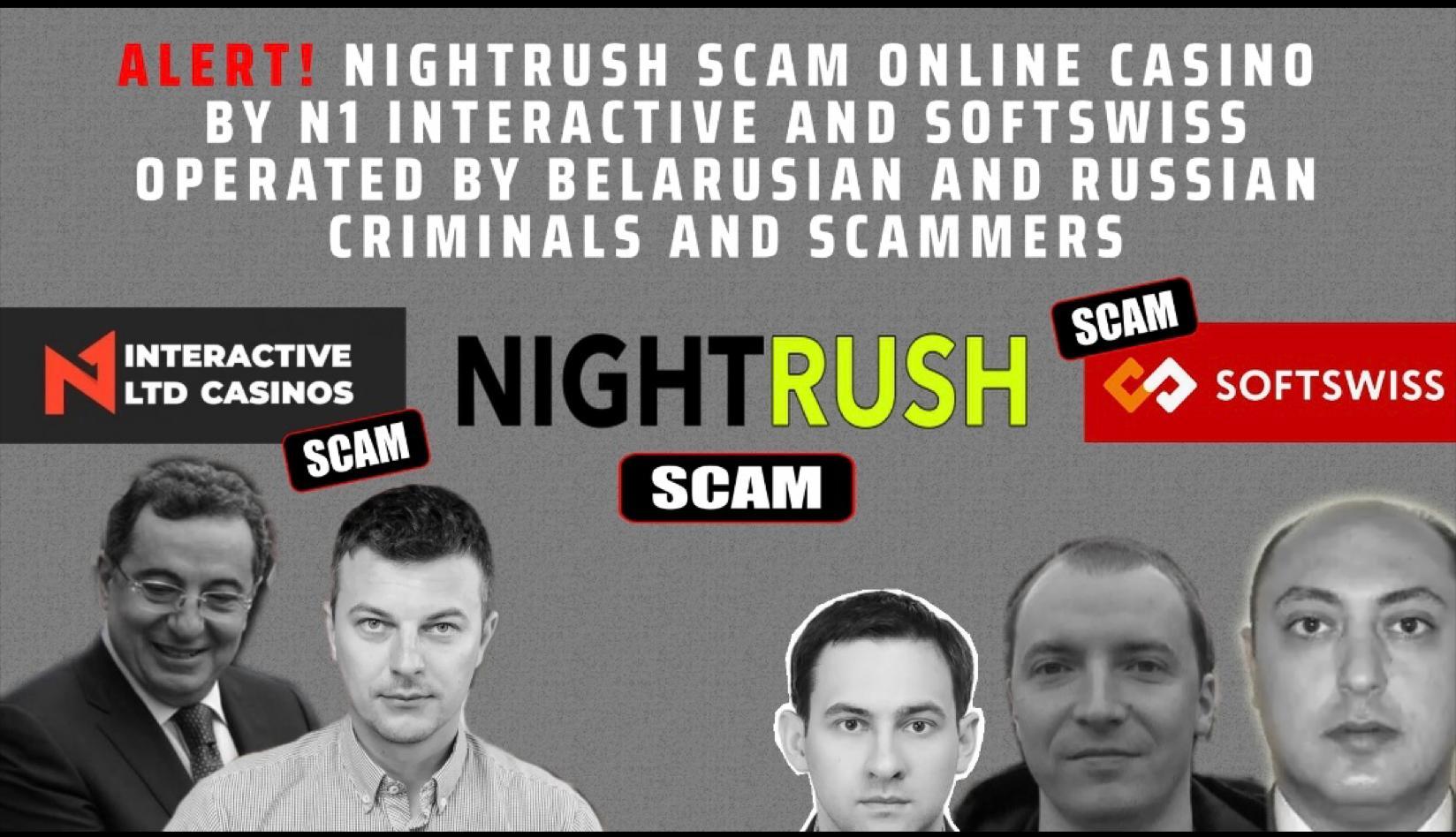 NIGHTRUSH scam online casino