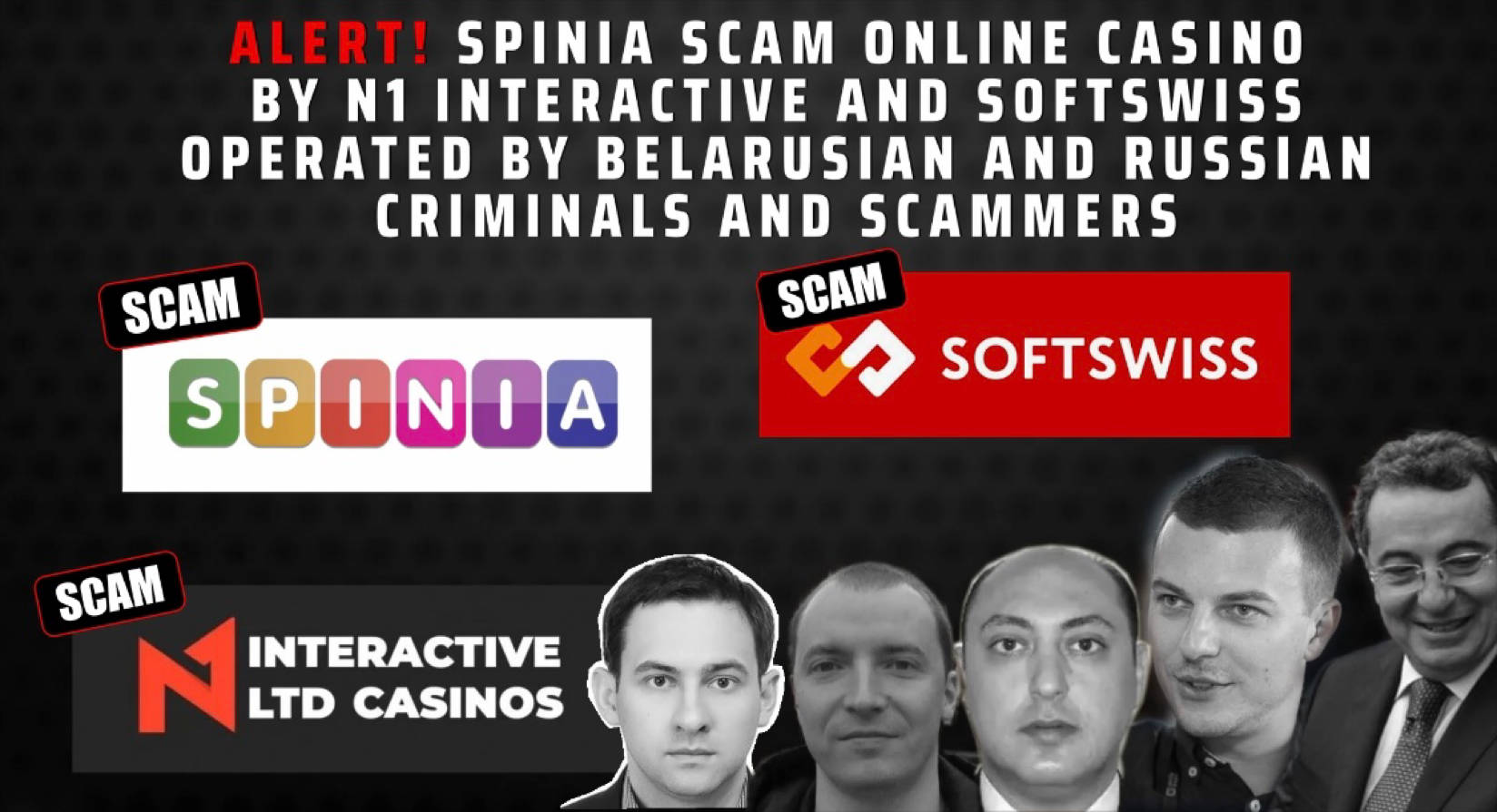 Spinia Casino - International Cybercrime - Fraud alert - scam online casino