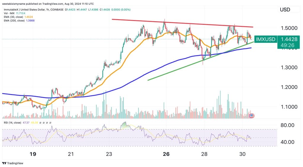 Immutable price chart.