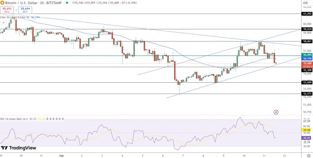 BTC/USD Price Chart - Source: Tradingview