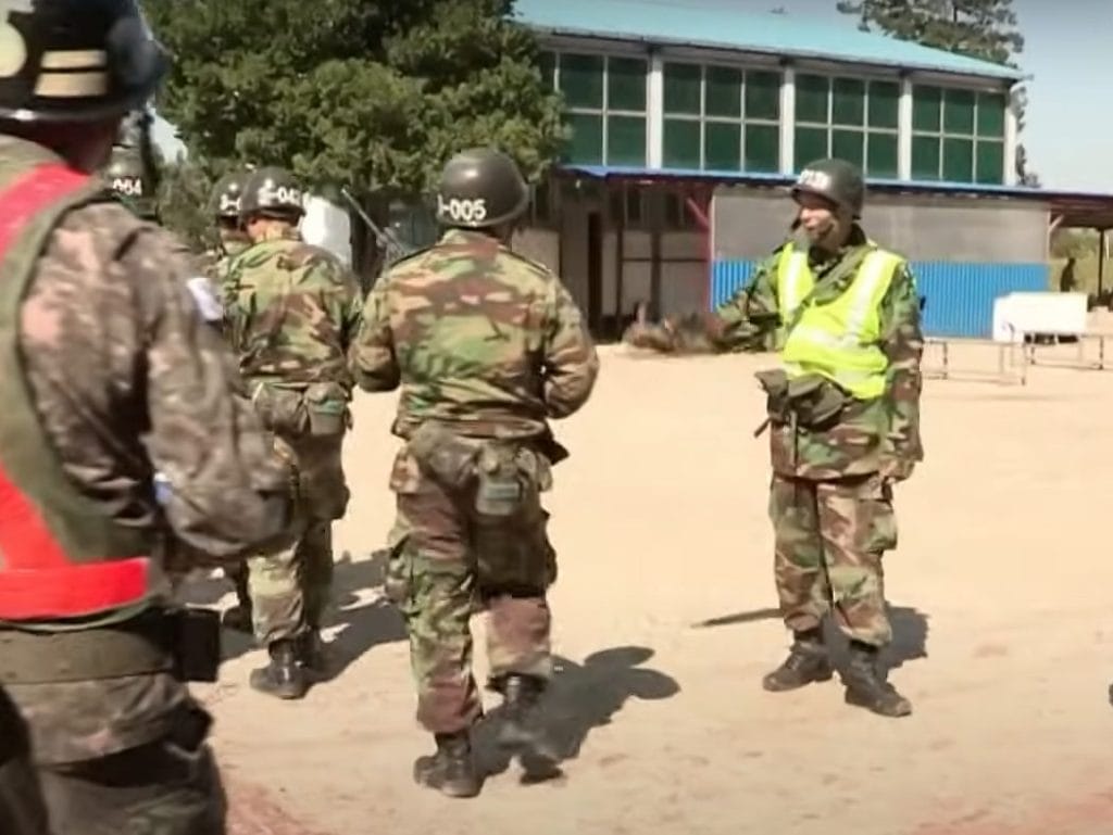 South Korean conscripts at a military base.