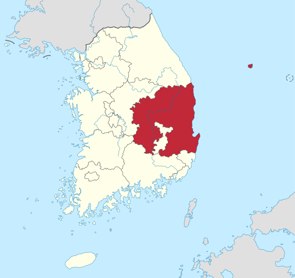 North Gyeongsang Province on a map of South Korea.