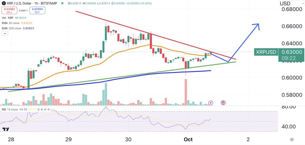 XRP price chart.