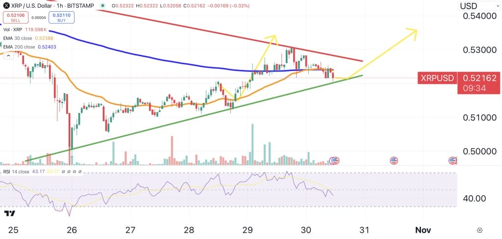 XRP price chart.