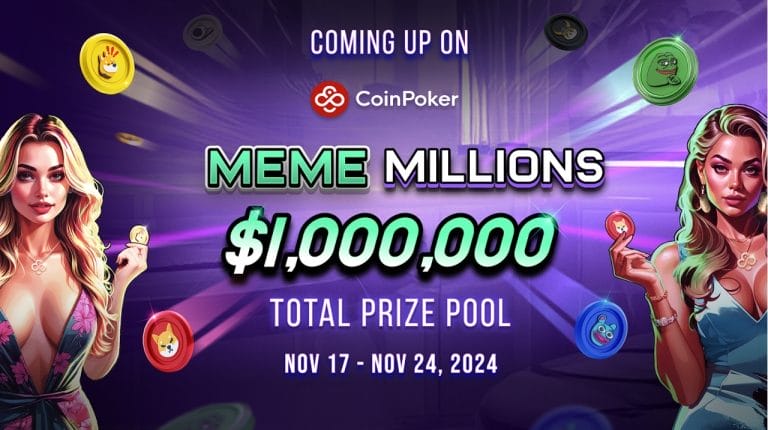 CoinPoker’s Meme Millions Tournament Series is a $1,000,000 Extravaganza for DOGE, SHIB and PEPE Fans 