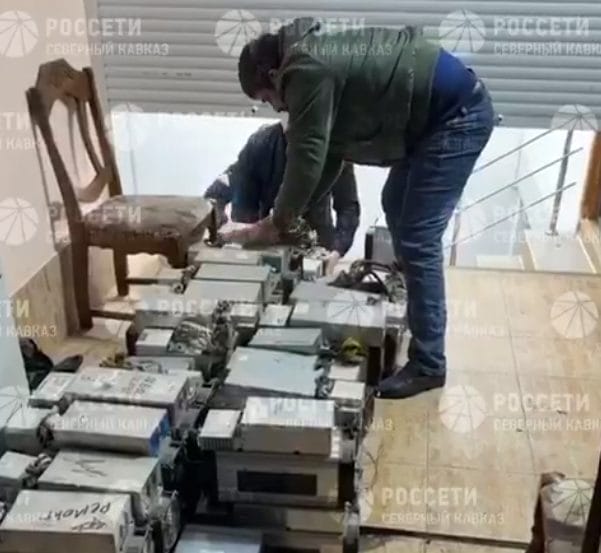 Inside a suspected illegal crypto mining farm in Makhachkala, Dagestan.