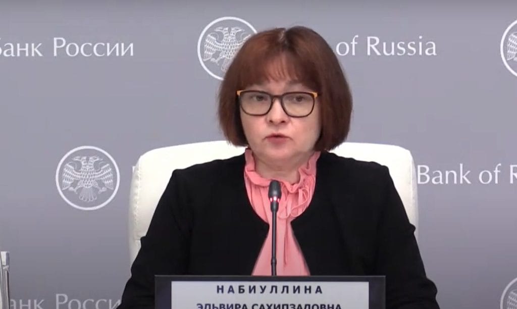 The Russian Central Bank Governor and long-standing crypto-skeptic Elvira Nabiullina.