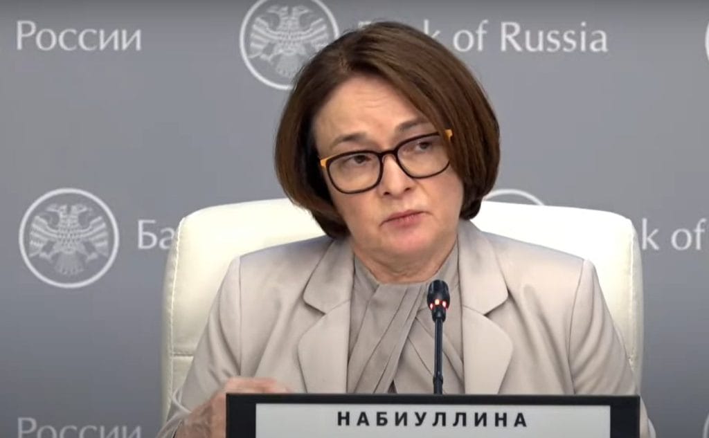 Russian Central Bank Governor Elvira Nabiullina.