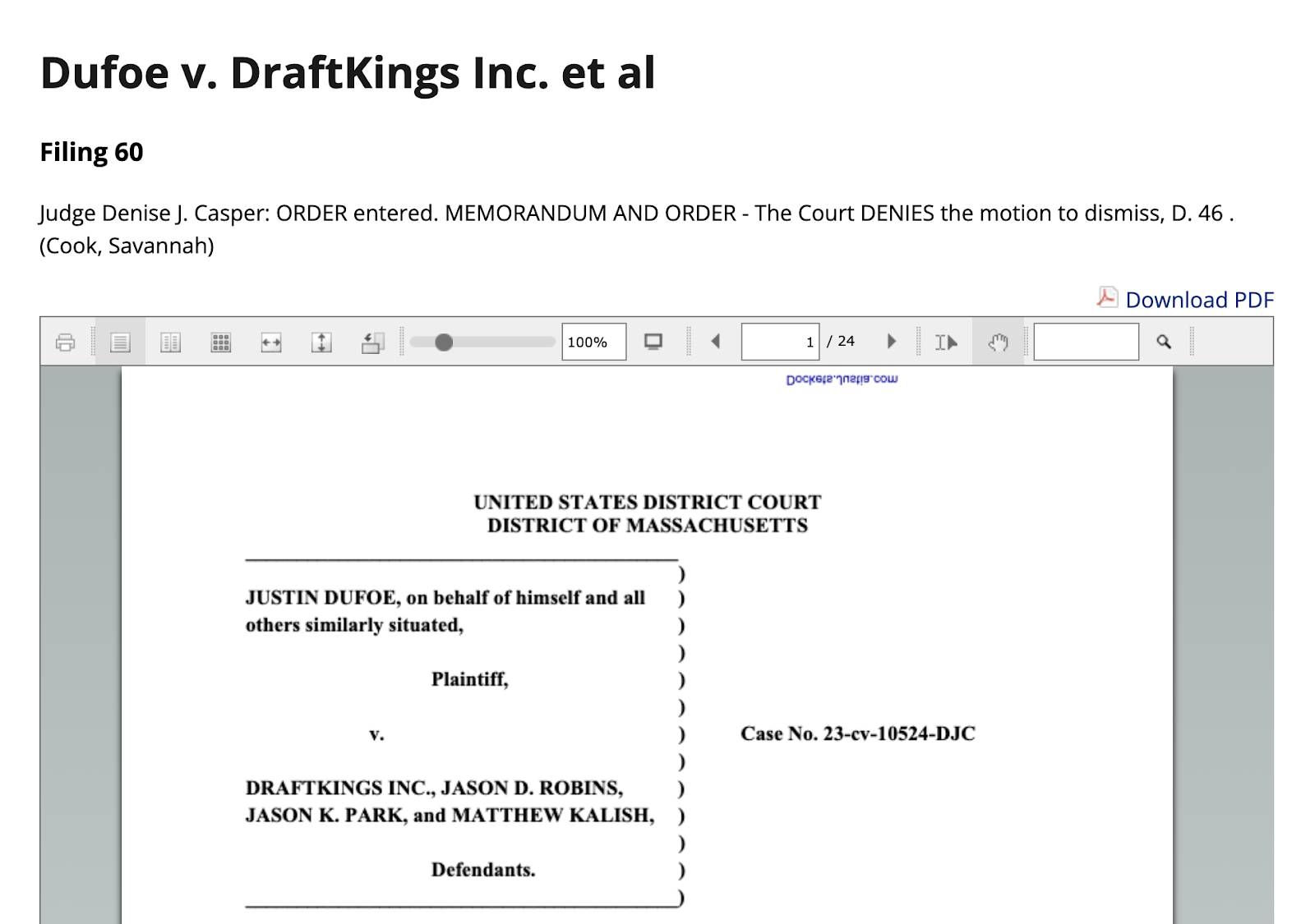 DraftKings Settles NFT Securities Lawsuit for $10 Million