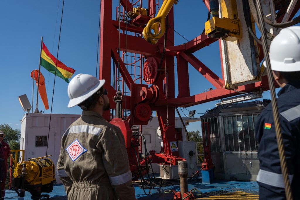 YPFB engineers at a facility in Bolivia.