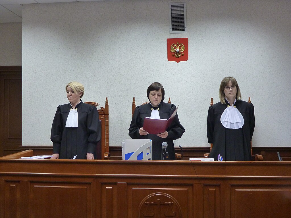 Inside a Russian courtroom.