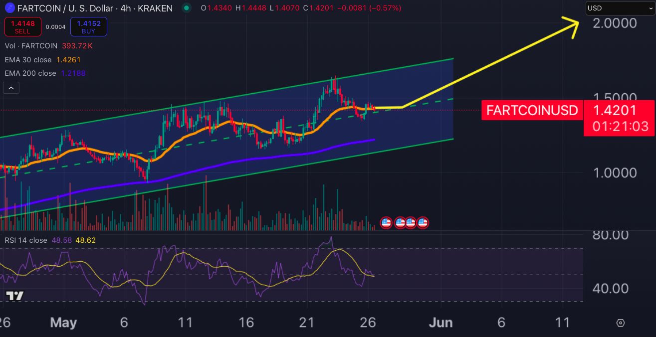 Fartcoin price chart.