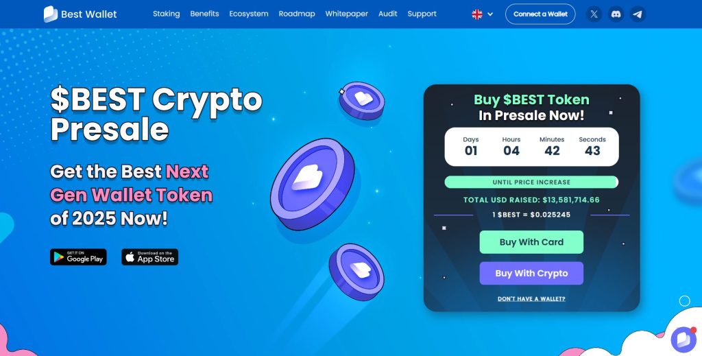 Best Wallet (BEST) presale website.