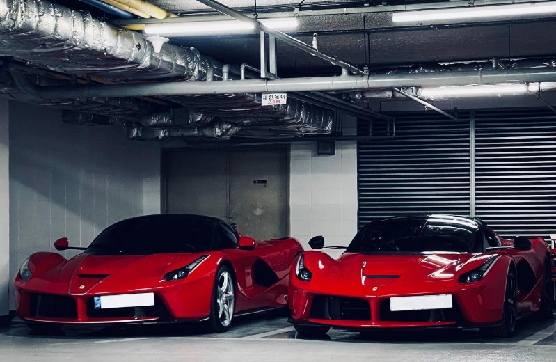 Vehicles from Park’s supercar collection.
