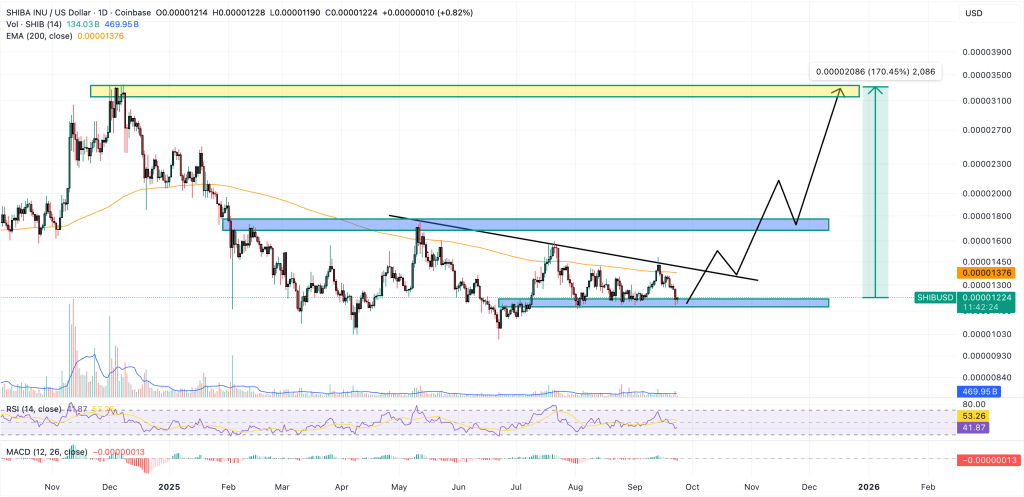 shiba inu price chart