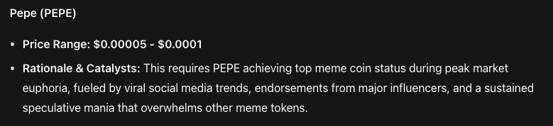 deepseek ai predicts pepe
