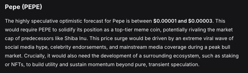 deepseek ai predicts pepe