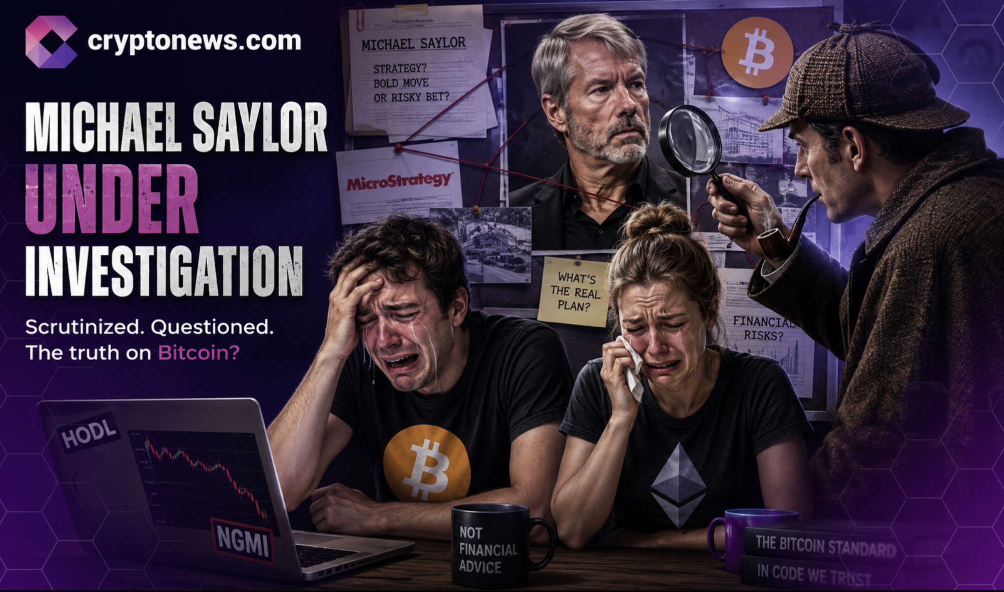 Bitcoin price retested $58K, Ethereum formed a double bottom, while MSTR plunged 10% as $3B in outflows rattled crypto markets.