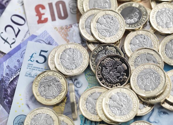 Pound coins and bank notes Pound coins and bank notes