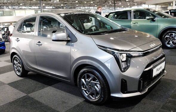 A silver Kia Picanto A silver Kia Picanto