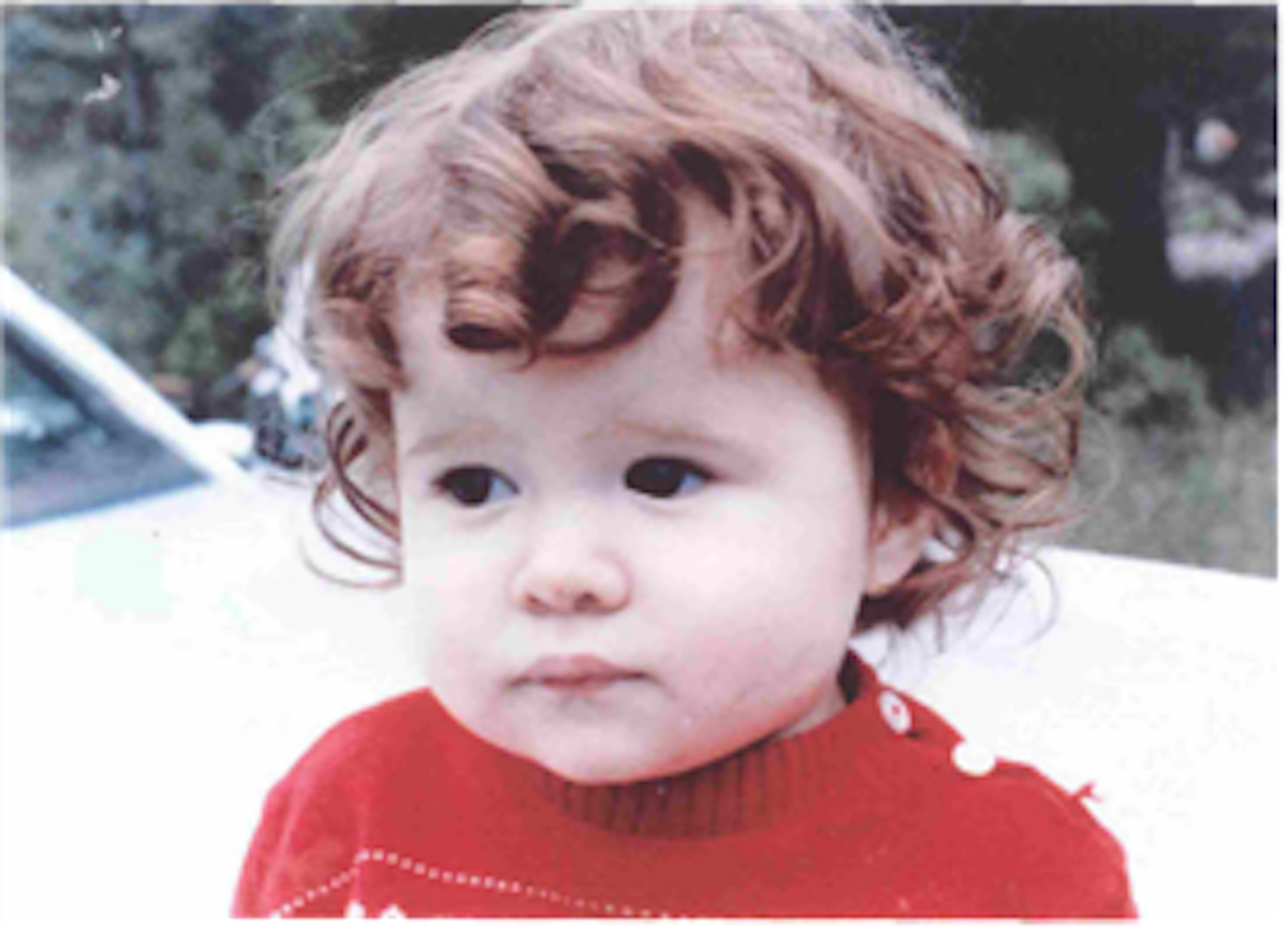 Christa Pike as a 2-year-old toddler.