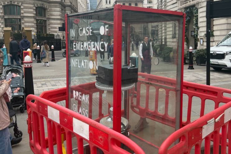 Bank of England targeted in inflation installation stunt