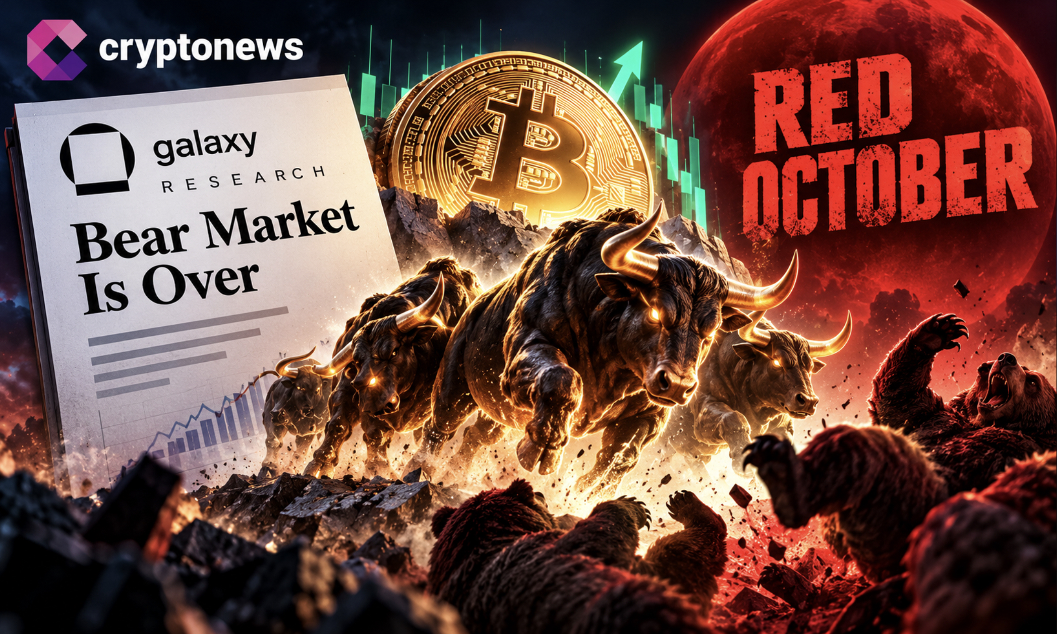 Bitcoin price faces a second red October, but Galaxy says the bear market is over as it holds above its 50-week moving average.