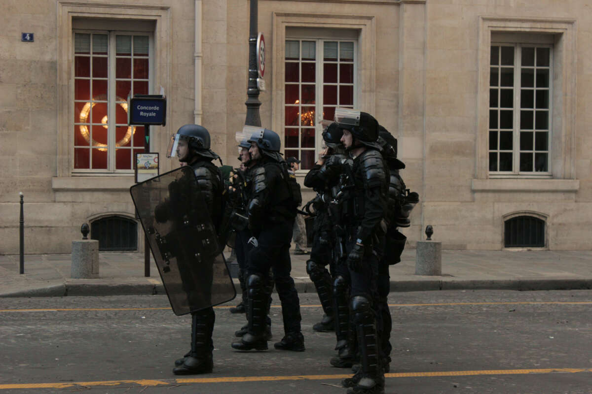 French police stand near Place de la Concorde in Paris, France, on October 17, 2026.