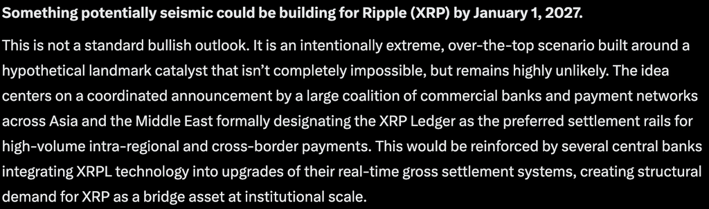 Meta AI predicts that a historical run could be around the corner for Ripple, with high double-digit price targets being targeted for XRP